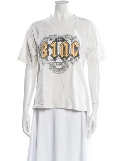 Pre-owned Anine Bing Graphic Print Crew Neck T-shirt In Neutral