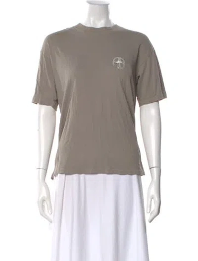 Pre-owned Anine Bing Graphic Print Crew Neck T-shirt In Neutral