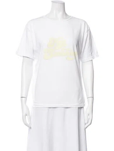 Pre-owned Anine Bing Graphic Print Crew Neck T-shirt In Neutral