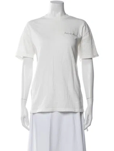 Pre-owned Anine Bing Graphic Print Crew Neck T-shirt In White