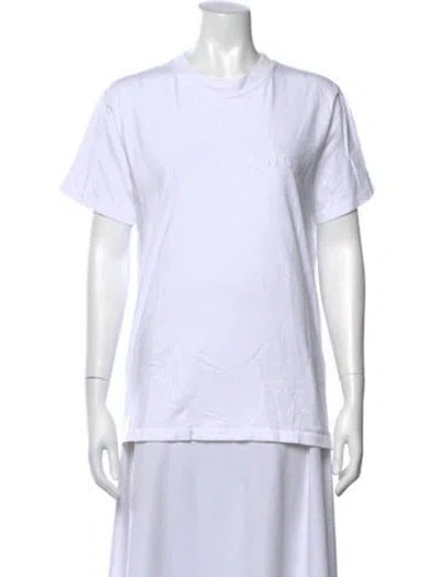 Pre-owned Anine Bing Graphic Print Crew Neck T-shirt In White