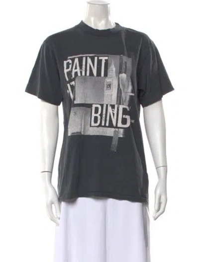 Pre-owned Anine Bing Graphic Print Crew Neck T-shirt In White