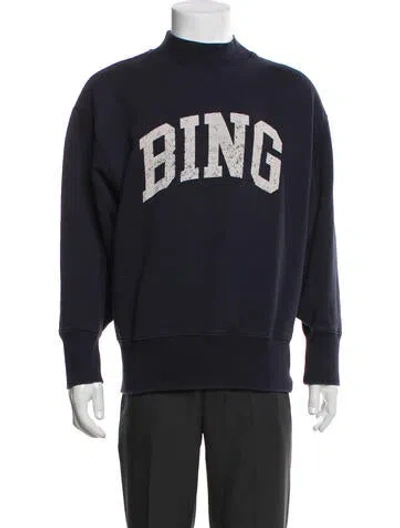 Pre-owned Anine Bing Graphic Print Jacket In Blue