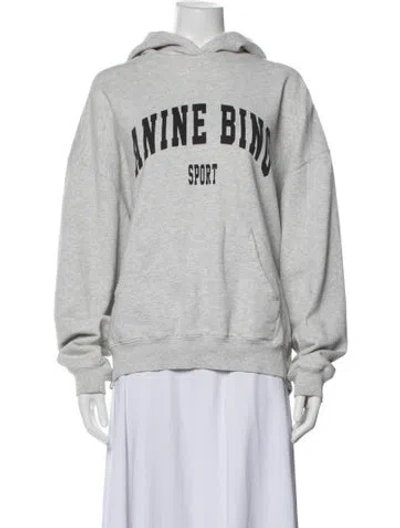 Pre-owned Anine Bing Graphic Print Jacket In Gray