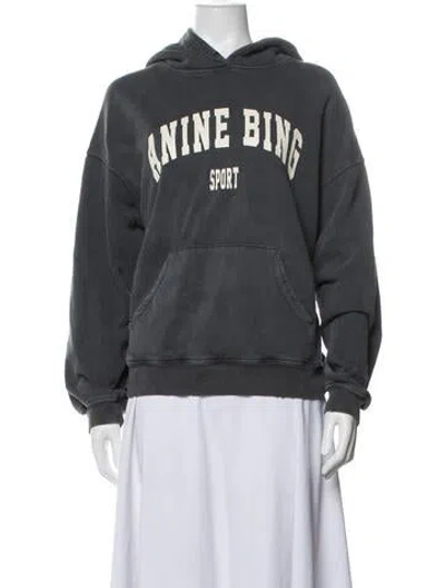 Pre-owned Anine Bing Graphic Print Jacket In Grey