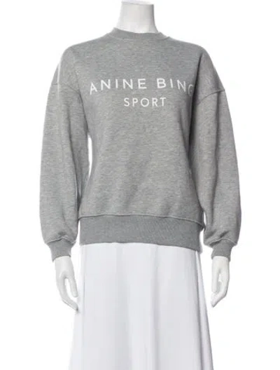 Pre-owned Anine Bing Graphic Print Jacket In Grey