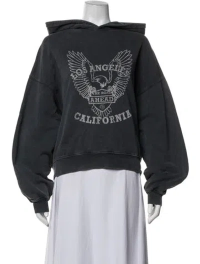 Pre-owned Anine Bing Graphic Print Jacket In Grey
