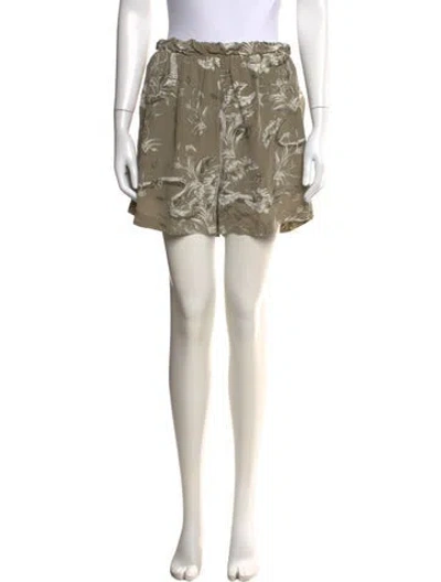 Pre-owned Anine Bing Graphic Print Mini Shorts In Neutral