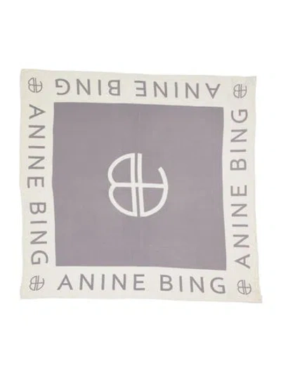 Pre-owned Anine Bing Graphic Print Scarf In Neutrals