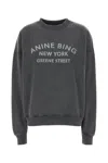 Anine Bing Graphite Cotton Oversize Miles Sweatshirt In Gray