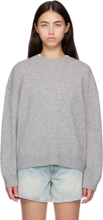 Anine Bing Gray Lee Crew Sweater