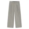 Anine Bing Pleated Trousers In Gray