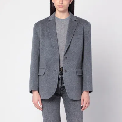 ANINE BING ANINE BING GRAY QUINN JACKET IN WOOL AND CASHMERE