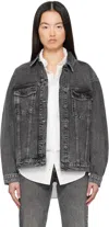 Anine Bing Rory Denim Jackets In Grey Cotton In Grey
