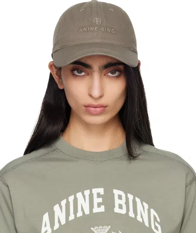 Anine Bing Green Jeremy Baseball Cap In Brown