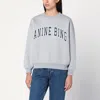 Anine Bing Grey Crew Neck Sweatshirt With Bold Lettering In Gray