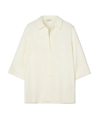 Anine Bing Half-sleeve Shirt In White