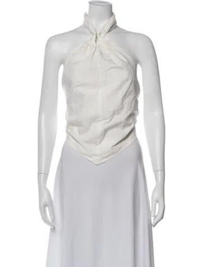Pre-owned Anine Bing Halterneck Sleeveless Top In Gray