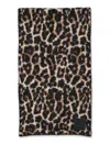 Anine Bing Hannah Brown Leopard Jacquard Scarf In Animal Print