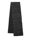 Anine Bing Hannah Leopard Print Scarf In Black
