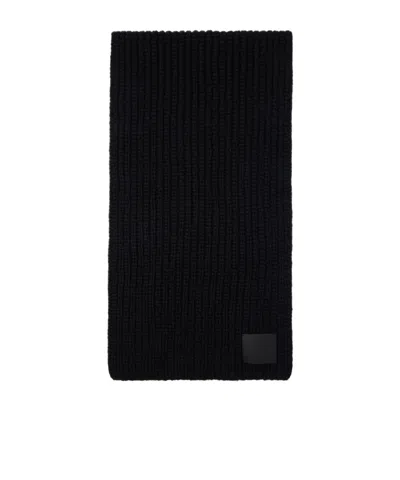 ANINE BING HANNAH LOGO-PATCH SCARF