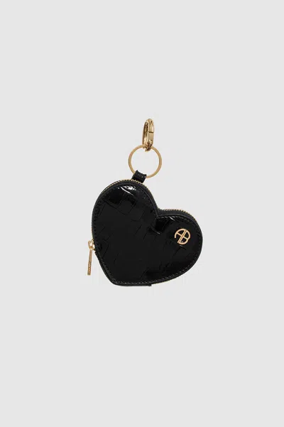 Anine Bing Harriett Coin Purse In Black Embossed