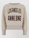 Anine Bing Harry Cotton Blend Crew Neck Sweatshirt In Brown