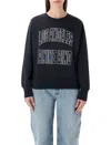 Anine Bing Harry Shrunken Black Sweatshirt In Black