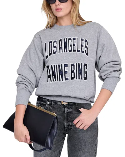 Anine Bing Harry Shrunken Sweatshirt In Gray