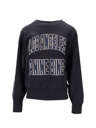 Anine Bing Harry Shrunken Sweatshirt La Vintage Black