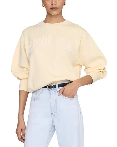 Anine Bing Harry Shrunken Sweatshirt In Neutral