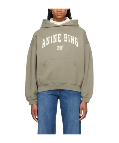 ANINE BING ANINE BING HARVEY LOGO PATCH HOODIE