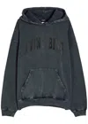 Anine Bing Harvey Hooded Cotton Sweatshirt In Black