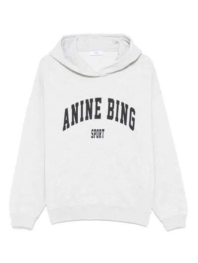 Anine Bing Harvey Logo-print Sweatshirt In Gray