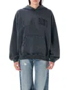Anine Bing Oversized Grey Sweatshirt With Bold Branding And Relaxed Fit In Black