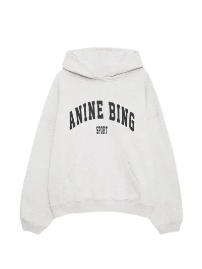 Anine Bing 하비 로고 프린트 후디 In White