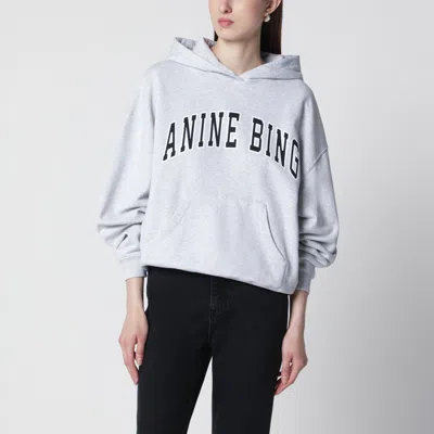 Anine Bing Harvey New Classic Oversized Cotton Hoodie In Grey In Gray
