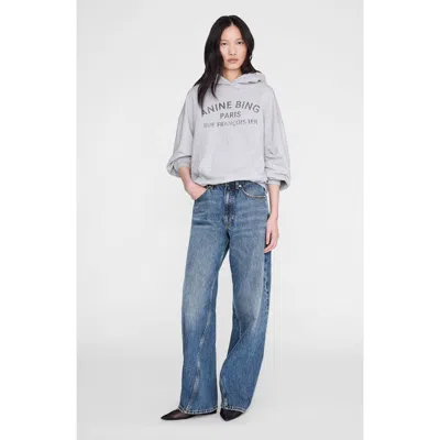 Anine Bing Harvey Paris Stencil Sweatshirt In Heather Grey