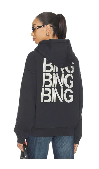 Anine Bing Harvey Stencil Hoodie In Black