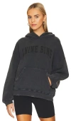 Anine Bing Oversized Grey Sweatshirt With Bold Branding And Relaxed Fit In Black