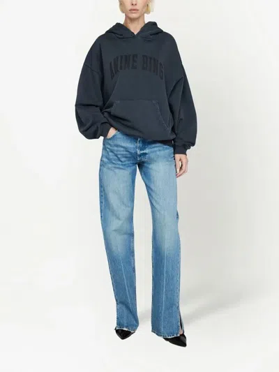 Anine Bing Harvey Sweatshirt  Dark Washed Black