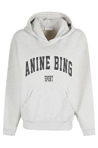 Anine Bing Harvey Sweatshirt In Grey Melange