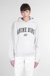 Anine Bing Harvey Sweatshirt In Grey Cotton In White