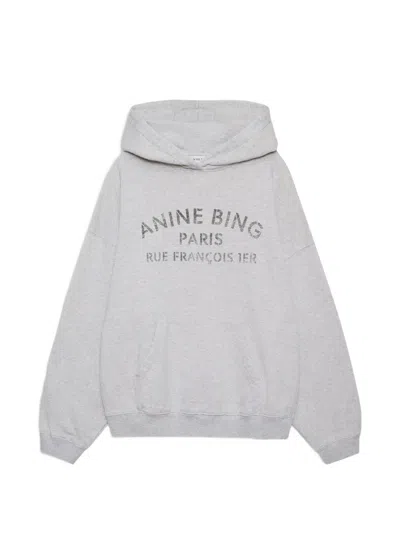 Anine Bing Harvey Sweatshirt Paris Stencil In Gray