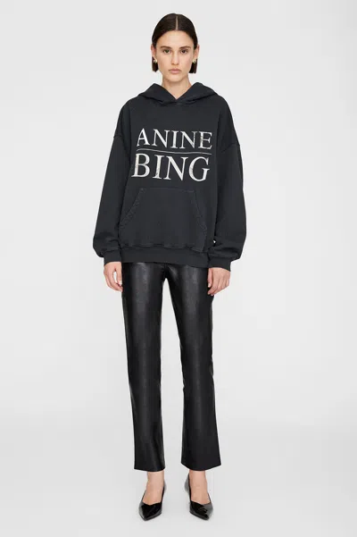 Anine Bing Harvey Sweatshirt Serif In Vintage Black