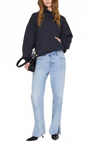 Anine Bing Harvey Sweatshirt Stencil In Vintage Black