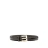 Anine Bing Crocodile-embossed Belt In Brown