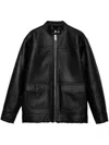 Anine Bing Henry Leather Jacket In Black
