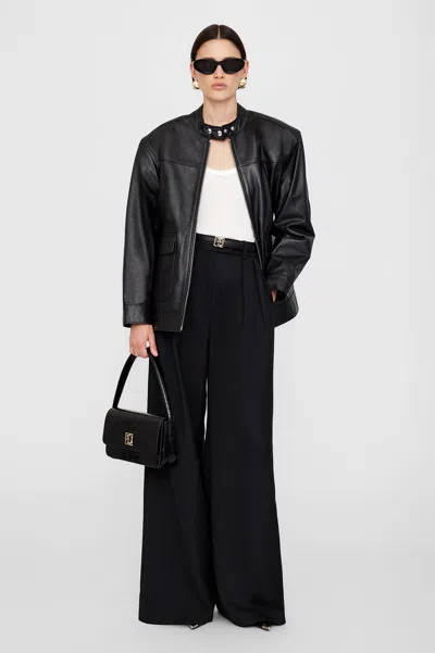 Anine Bing Henry Jacket In Black Leather