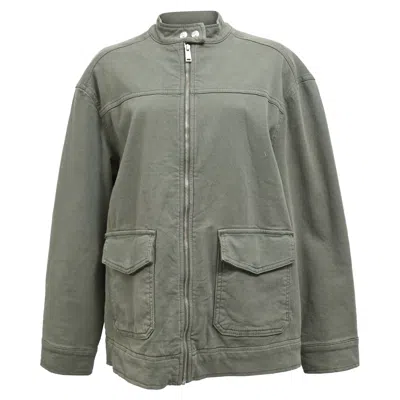 Anine Bing Henry Jacket In Green Cotton